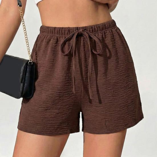 Shorts for Women Summer Casual Waisted Lounge Shorts Elastic High Wide Leg Drawstring Beach Vacation Outfits
