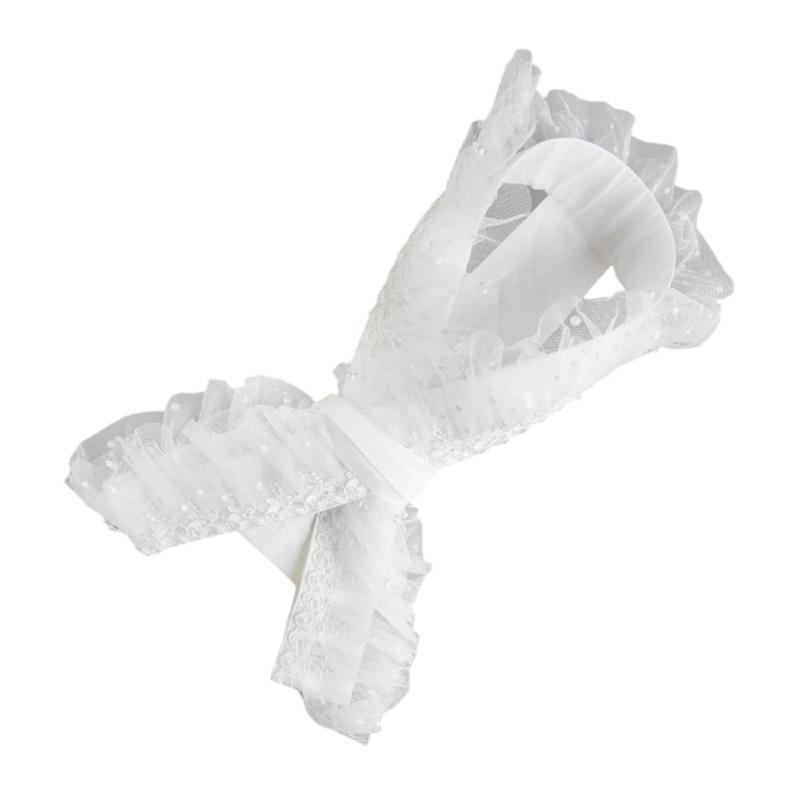 Элегантный воротник-кимоно Аксессуар Кружево с оборками Жемчуг Бисер Японское платье Внутренняя часть воротника Пояс кимоно для женского халата