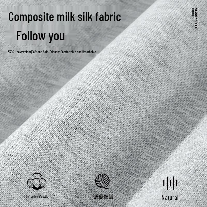 GENIOLAMODE Men's Relaxed Fit Half-Zip Stand-Up Collar Long-Sleeve Sweatshirt