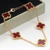 Women's Four-Leaf Clover Bracelet – 18K Gold Plated with Double-Sided Mother-of-Pearl, Elegant High-Quality Accessory, Chic and Lucky Design.