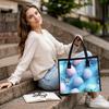 Cute Easter Egg Print Tote Bag Fashionable Reusable Portable Casual Shopping Handbag for Daily Use