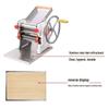 Compact Household Manual Noodle & Pasta Maker with Dumpling Wrapper Roller and Hand Crank, Stainless Steel