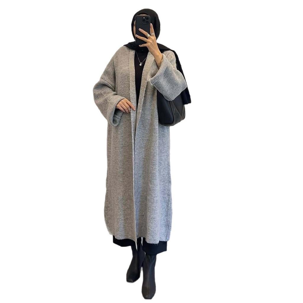 2025 Cross-border European and American Long Sweaters, Cardigans and Jackets, Lazy In Autumn and Winter, Thin and Loose Thickened Knitted Coats
