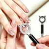Dual-Head Cat Ear Face Hollow Cat Eye Magnet Strong Ring Magnetic Tool for Void Glass Bead Effect Black Hole Nail Art Helper