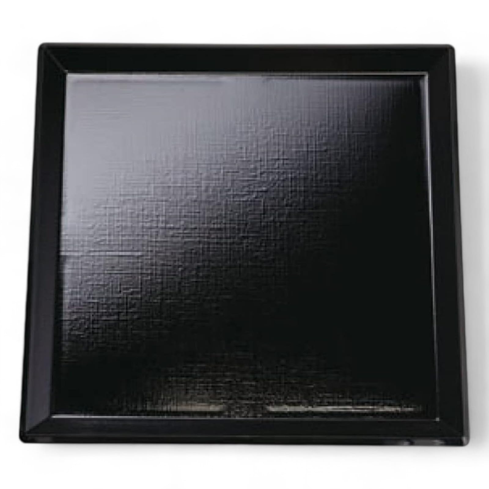 

36cm Black Square Tray with a Feather Made in Dishwasher Made of Lacquerware J-kitchens Heat-Resistant Weave, Japan, Safe, Heat-Resistant (ABS Resin)