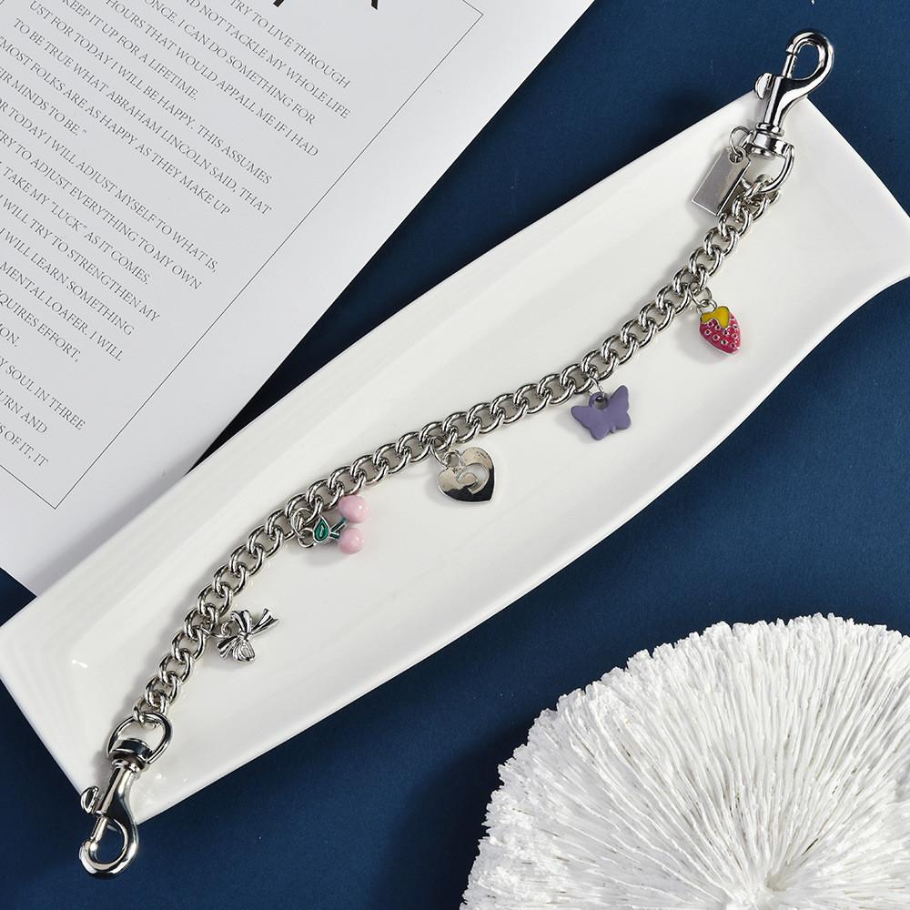 Summer Fruit Pendant Bag Charm With Metal Chain For Fashionable Women
