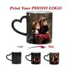 Drop Shipping DIY Foto Farbwechsel Becher Benutzerdefinierte Ihr Foto auf Teetasse Keramik Magie Kaffeetassen Einzigartiges Geschenk Trinkgefäße Tassen Bar