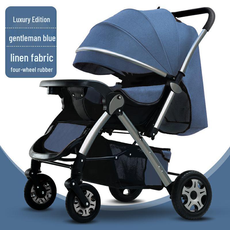 Lightweight Two-Way Baby Stroller: Foldable, High Landscape Design for Sitting or Lying Down, Ideal for Newborns