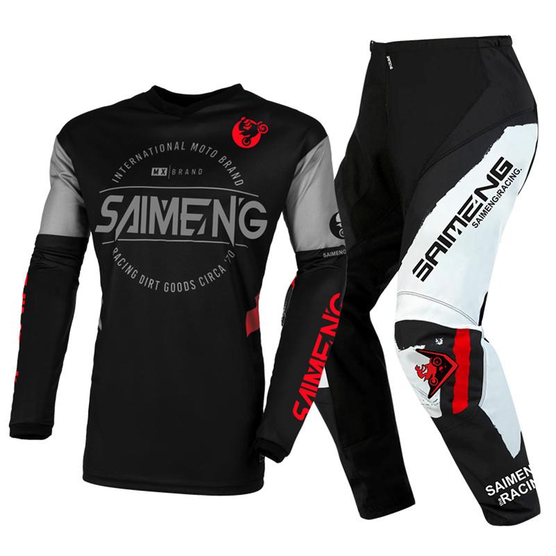 Set di abbigliamento da motocross per bambini 4 5 6 7 8 9 10 11 12 13 anni Ragazzi Bambino Motociclista Ragazzo Ragazza Maglia Pantaloni Kit tuta da corsa Fuoristrada Enduro MX MTB