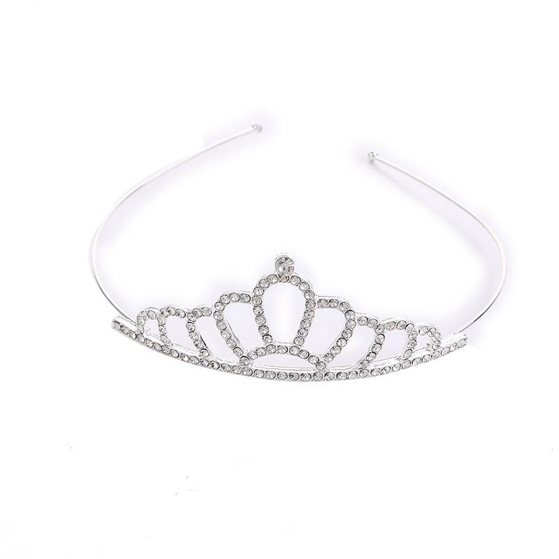 Alloy Children's Crown Hairband Hairband Headdress Simple and Elegant Temperament Princess Girl's Hairband Crown