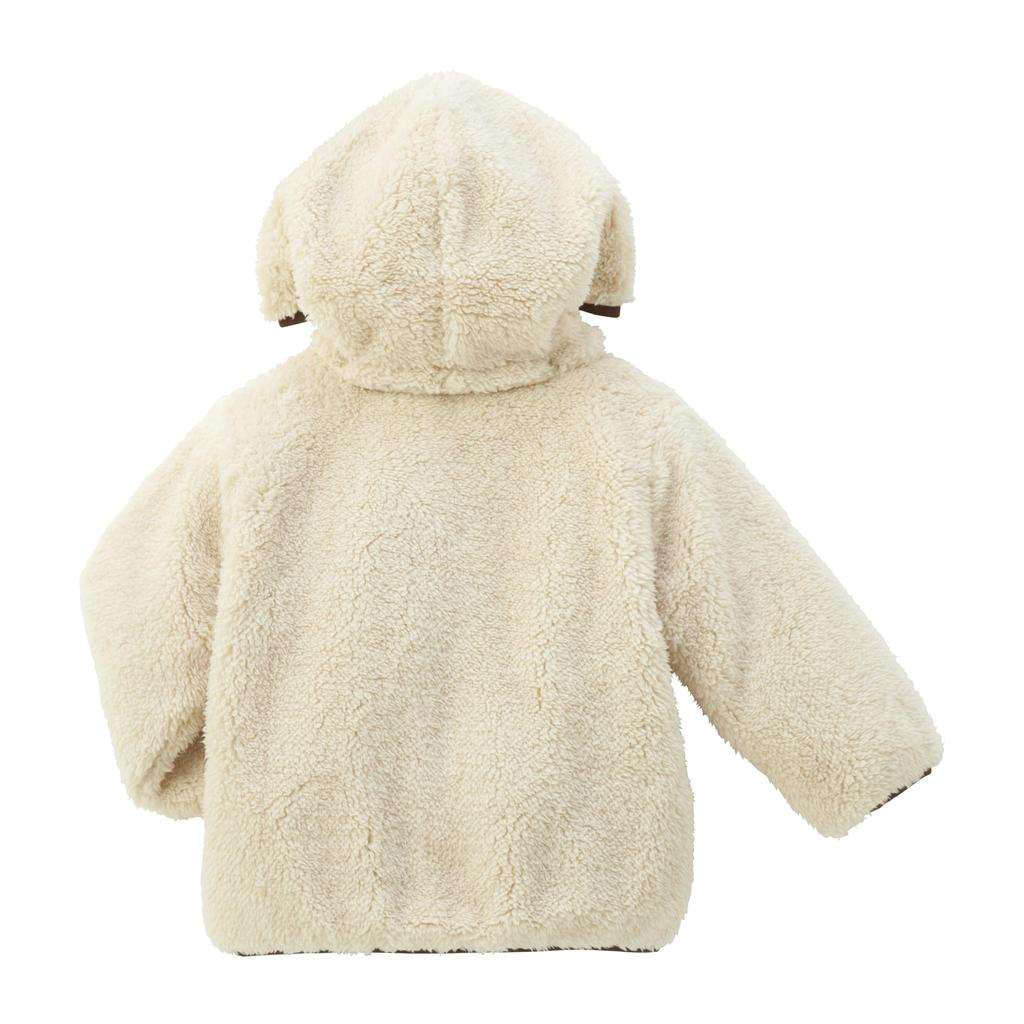 Boa Cold Going to Ivory [MIKI HOUSE] Jumper, Outerwear, Fleece, Protection, Zip-up, Bear, Plain, Simple, Boys, Girls, Babies, Kids, Children's
