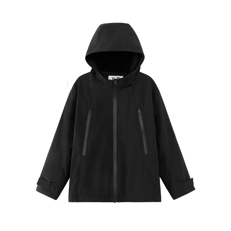 Zuoxi Boys' Fleece-Lined Softshell Waterproof Hooded Jacket