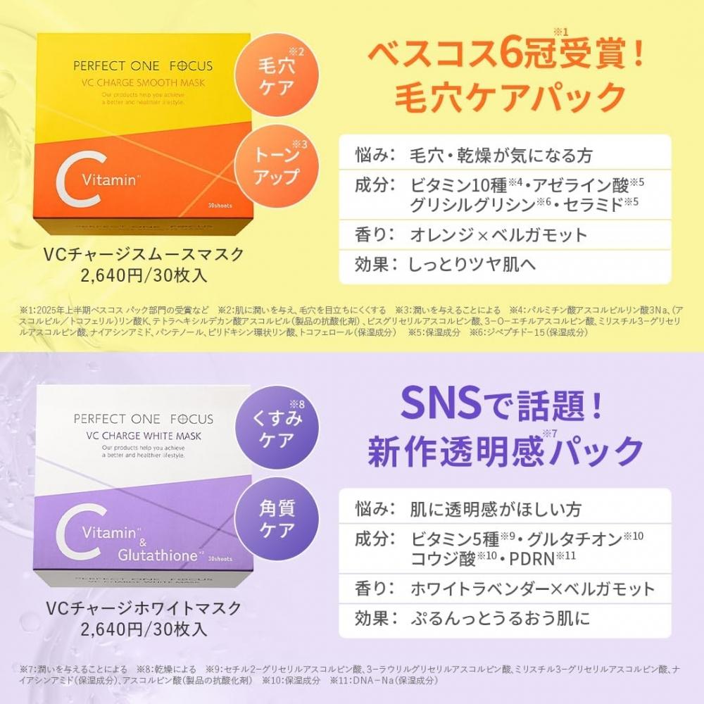 Perfect One Focus Glättende Maske 30 Stück Vc-Ladung