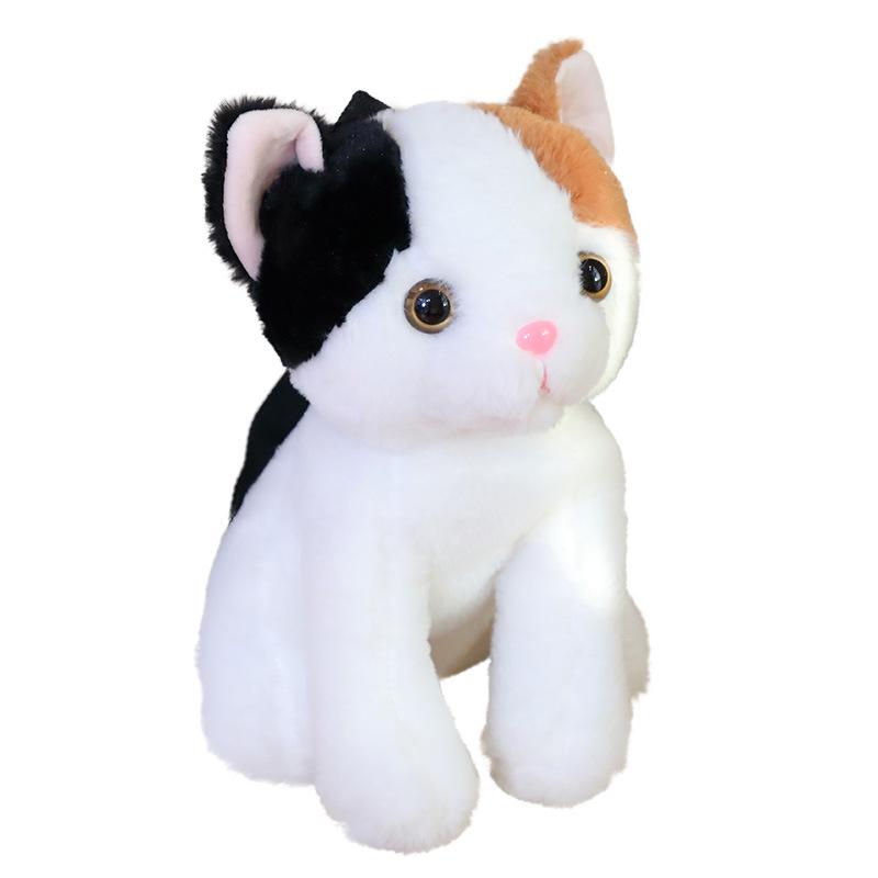 Simulation Three-Color Kitten Plush Backpack Casual Versatile Bag Birthday Gift