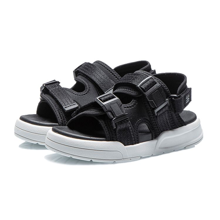 LiNing Youth  Coca Sports Sandals Kids Sandals Black White YKUR010-1