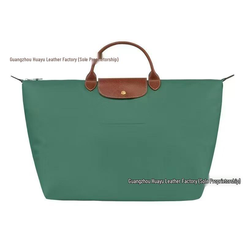 High-Quality Dragon-Inlaid Cowhide Travel Bag: Large, Lightweight, Waterproof Nylon Shoulder Handbag