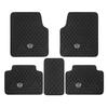 Car Floor Cover Full Set Crown Leather Diamond Auto Foot Mat Universal Interior Accessories For Women Waterproof Car Carpets