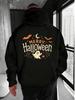 Halloween Bat Spider Merry Men Autumn Winter Hoodie Vintage Style Pullover