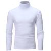 Men Fashion Solid Color Long Sleeve Turtle Neck Slim Fit T-Shirt Bottoming Top