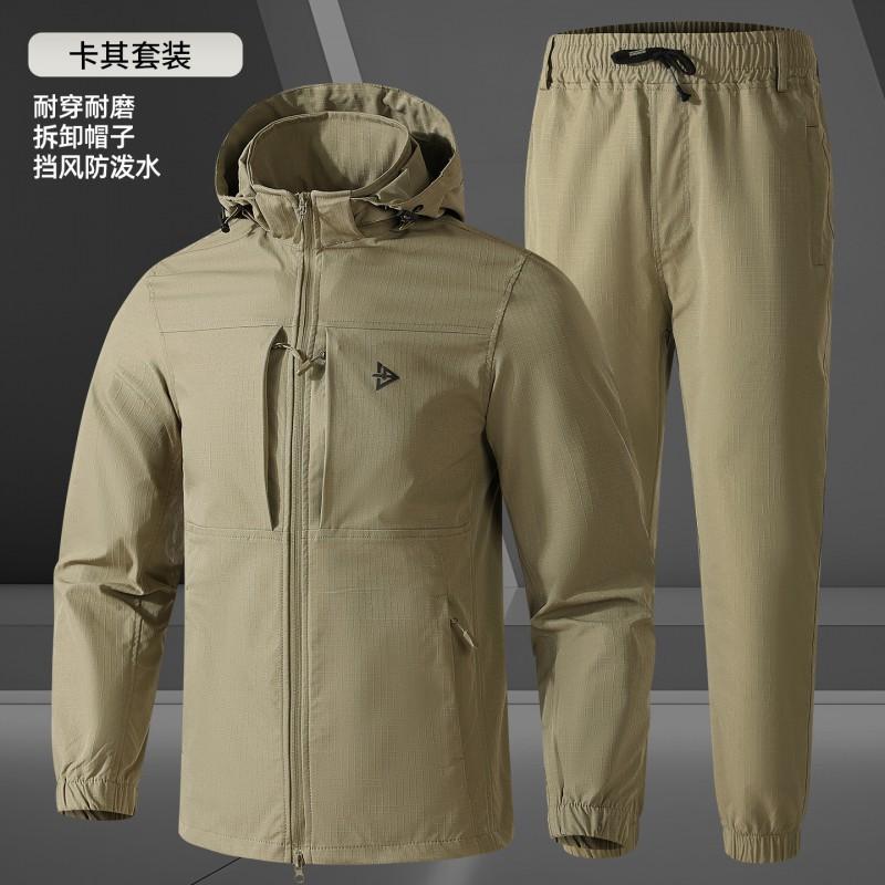 Tuta Mimetica da Uomo Resistente all'Usura Antivento Strumenti di Allenamento Abbigliamento da Lavoro per la Protezione Esterna
