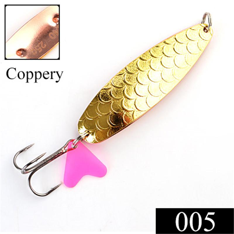 FTK 1PC 8 Farben Löffel Angelköder 25g/30g/35g mit Drillingshaken Bass CrankBait Löffel Kurbelköder