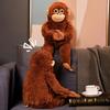 Păpușă urangutan Pernă Frumusețe de desene animate Plusuri moale Maimuță cu brațe lungi Companion Jucărie liniștitoare Păpușă cu animale de pluș
