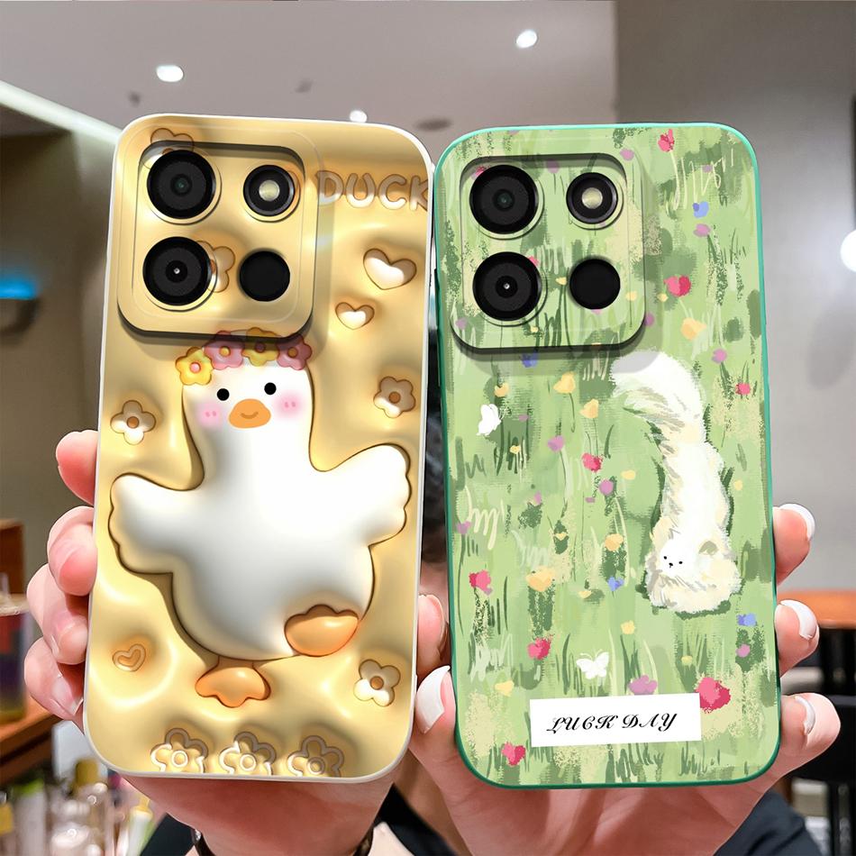 For Itel A60 A60S Case Cute Design Soft Liquid Silicone Shockproof Bumper For Itel A60 S Camera Protection High Quality Fundas