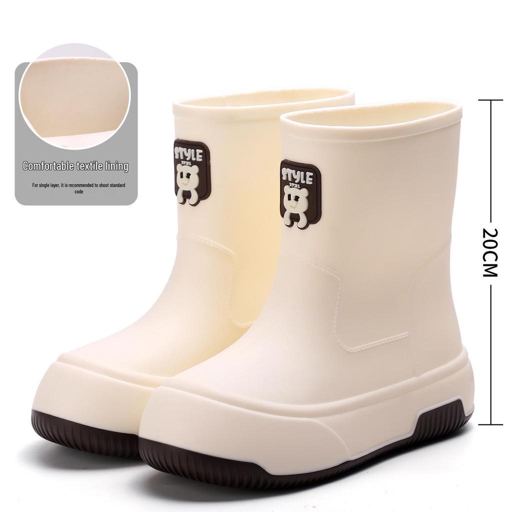 2025 Dámská móda Vodotěsné holínky - Teplé, Krátké, Silná podrážka, Boty z měkké gumy