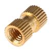 "A-Type Knurled Copper Nut Insert for Injection Molding - M2/M2.5/M3/M4 Sizes"