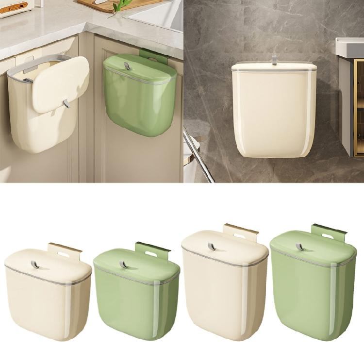 Household Waste Container Diaper Hangings Trash Bin with Lid Small Garbage Can
