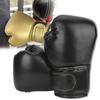 One Pair PU Leather Children Boxing Gloves Kids Sandbag Punching Sparring Training Mitts(Black)
