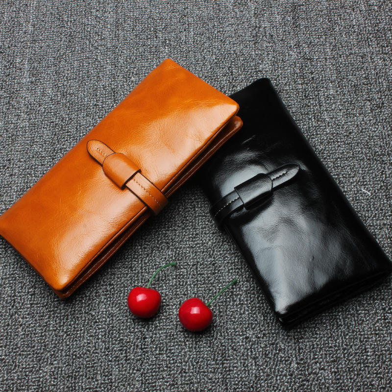 New Zipper Wallet Long Women's Wallet Large Capacity First Layer Men's Clutch Bag Change