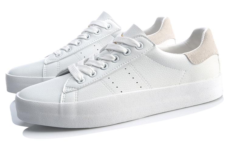 Li Ning Vulc Synthetic Leather Slip Resistant Abrasion Resistant Cushioning Low Top Skateboard Shoes Men's White AGCQ055-2