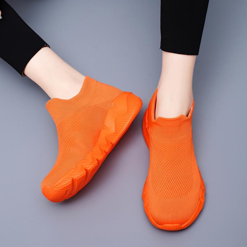 Fashion Size35~48 Spring Autumn Women Shoes Knitting Sock Sneakers for Men Flat Shoes Casual Sport Travel Breathable Flats Walking Shoes