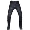 Mens Motorcycle Knee Pad Pants With Silicone Protection Elastic Straight Leg Riding Trousers Outdoor Motorbike Use
