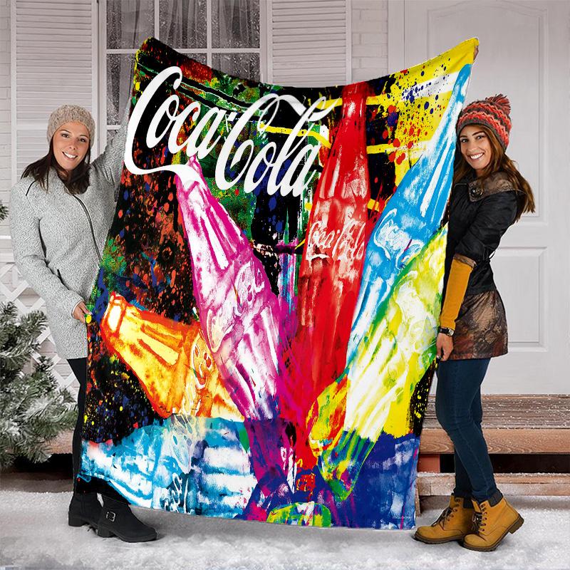 Cocacola Vintage Bottle Blanket Soft Comfortable All Seasons Perfect Sofa Office Naps Blanket Gift Idea Birthday Present Christmas Gift