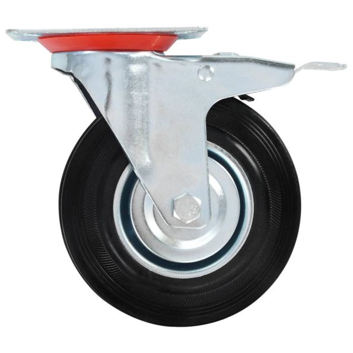 VidaXL Roulettes pivotantes avec double frein 4 pcs 125 mm
