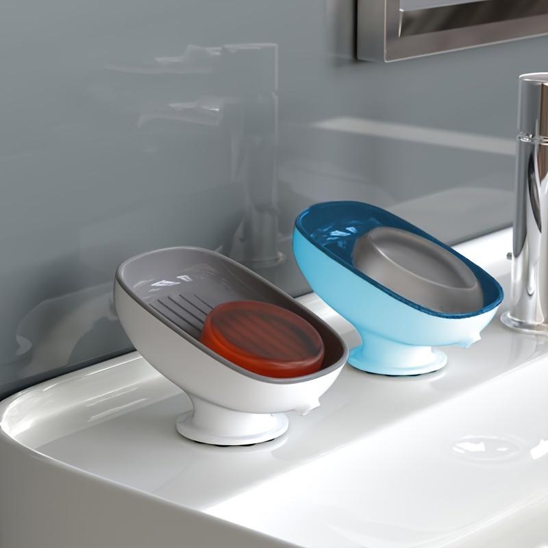 1pc Luxurious Adjustable Oval Soap Dish with Drain - Wall-Mounted, Anti-Slip, Removable Soap Tray for Bathroom