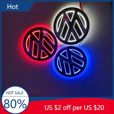 New For VW VOLKSWAGEN New Emblems 11cm 5D LED For Volkswagen VW Logo Light, Front Grille Logo Light, Suitable for CC/G