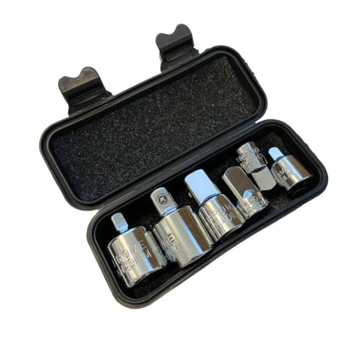 6-Piece Impact Conversion Adapter Socket Wrench Driver Set, 1/4" 3/8" 1/2" Torque Wrench Ratchet, Silver