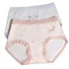 Plus Size Cartoon Bear Lyocell Cotton Triangle Panties for Women (105-160 Jin)