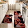 Hongjoong Print Flannel Kitchen Mat Christmas Soft Area Rug Non Slip Floor Carpet Home Decoration