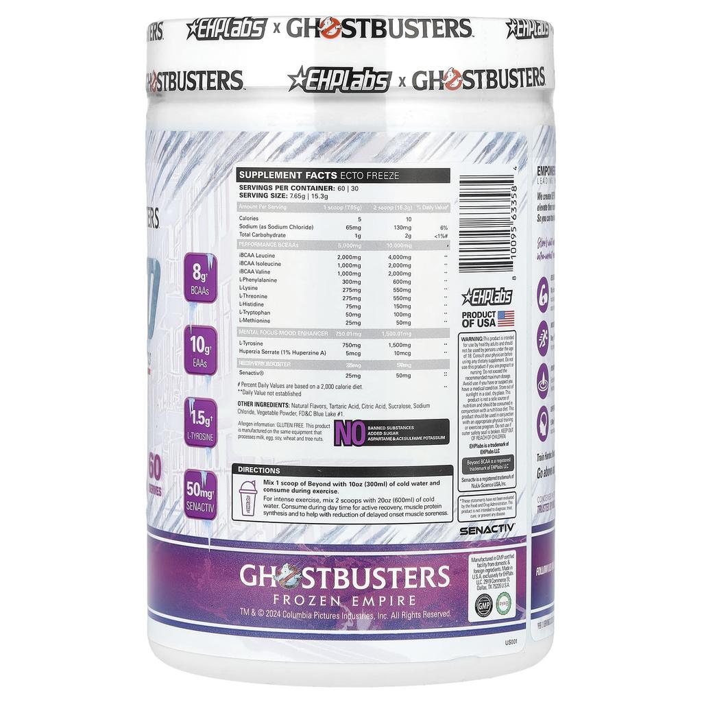 Ghostbusters, Vegan, Bcaa-Eaa, Ecto Freeze, 459G (16.2Oz)