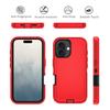 For iPhone 17 Rugged Case PC + TPU Cell Phone Cover with Back Clip Kickstand