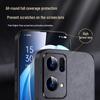 SHANGSU Light Luxury Nubuck Leather Anti-Drop Full Coverage Phone Case for OPPO Reno7/Reno7 Pro
