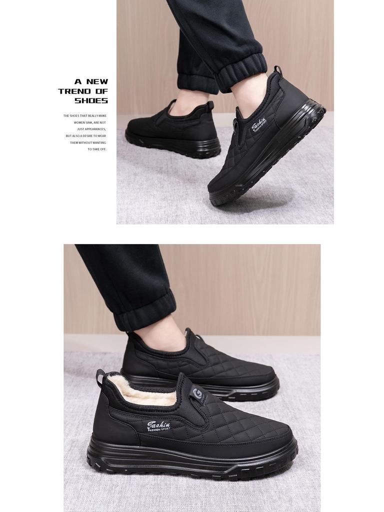 Pánské zimní sněhule - Teplé, nepromokavé, protiskluzové, sametem podšité, vlněný komfort pro střední a starší věk