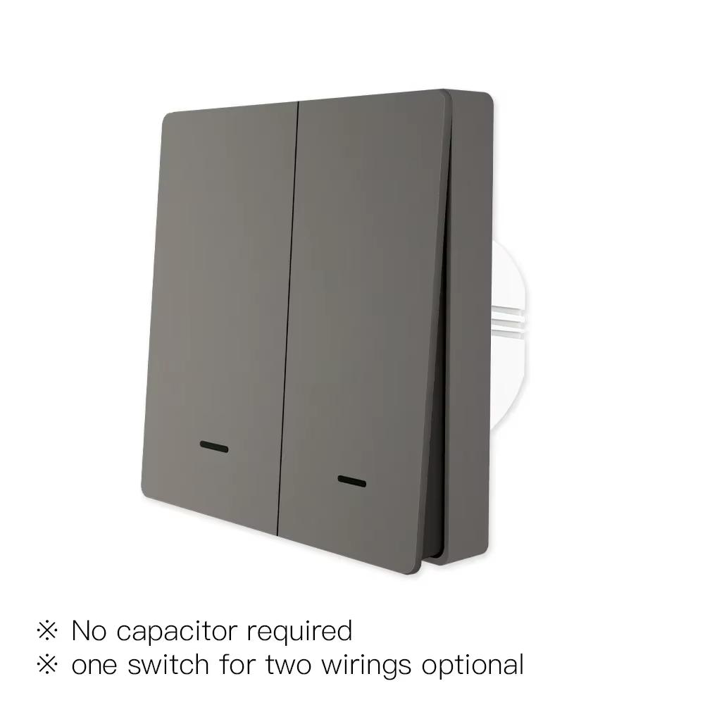 MOES Smart Light Switch Tuya ZigBee No Neutral Wire No Capacitor Needed Smart Life 2/3 Way Works with Alexa Google APP Remote