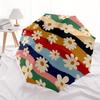1pc Floral Stripes Automatic Open/Close Umbrella with One Touch Button,, Windproof Design   Lightweight Portable Umbrella for Women & Men6042