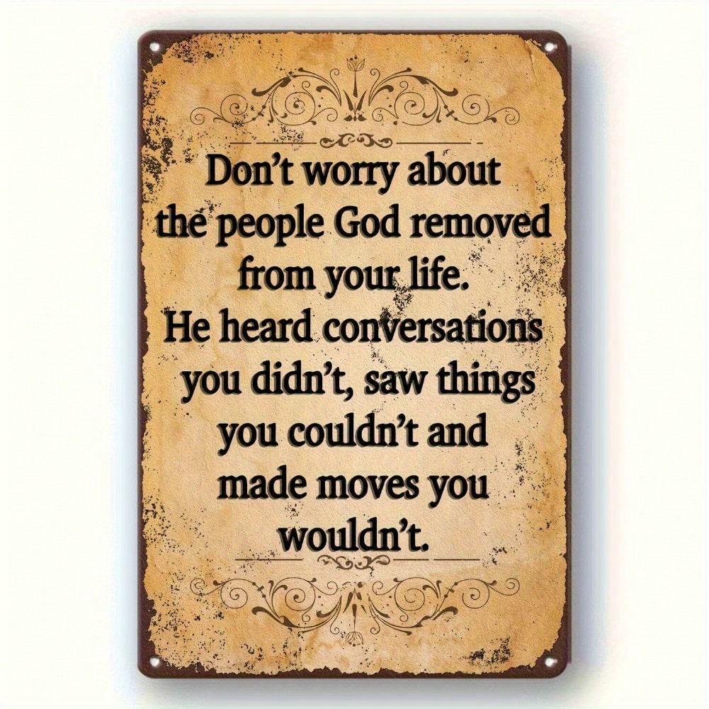 Vintage Metal Tin Sign Religious Inspirational Quote Wall Art Home Decor Gift разноцветный