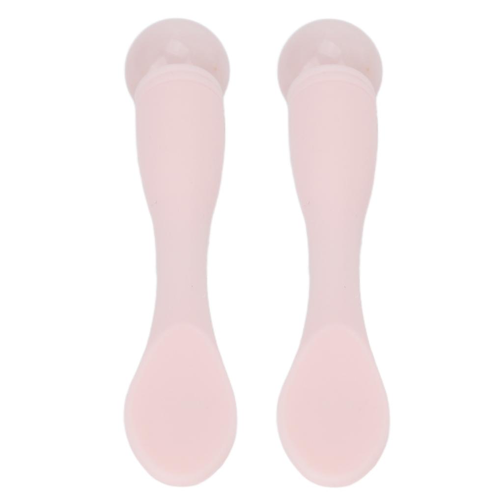 2pcs Eye Cream Applicator Stick Double Headed Silicone Jadestone Wrinkles Remove Eye Massage Tool Pink